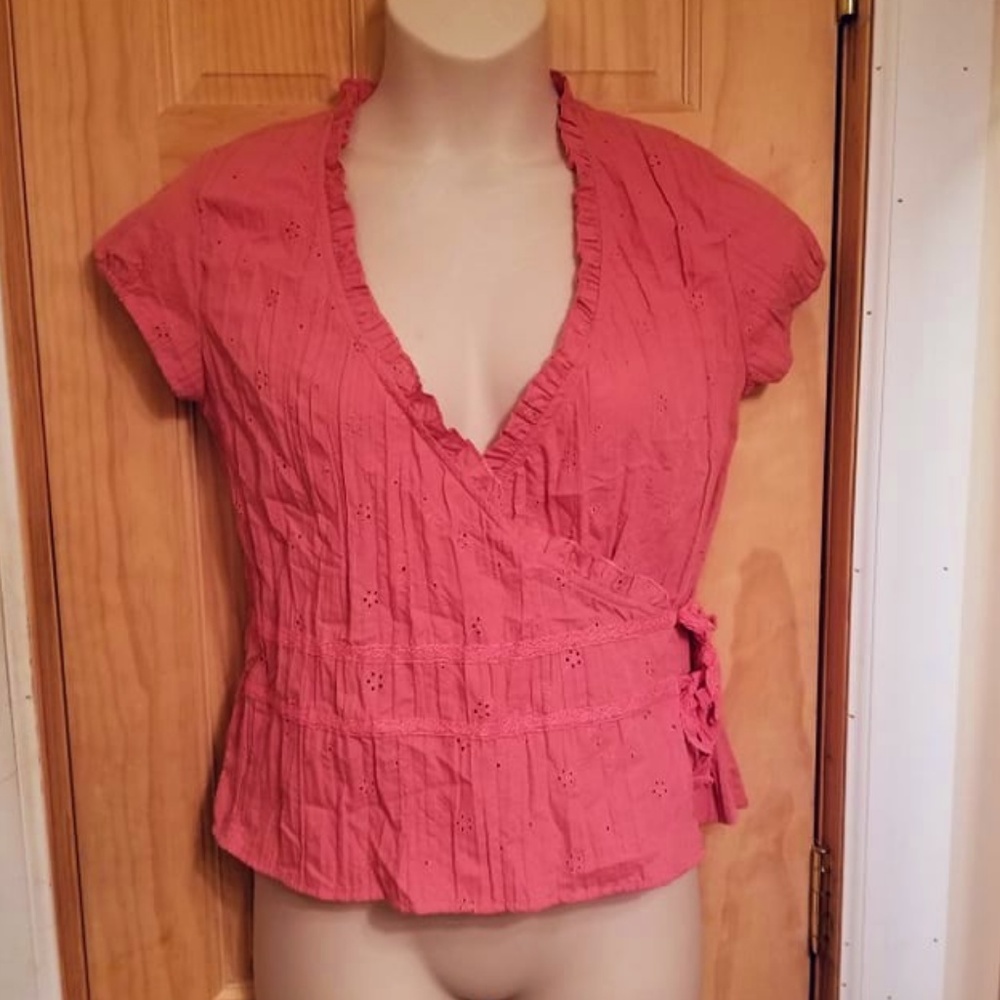 Pleated Wrap Around Top